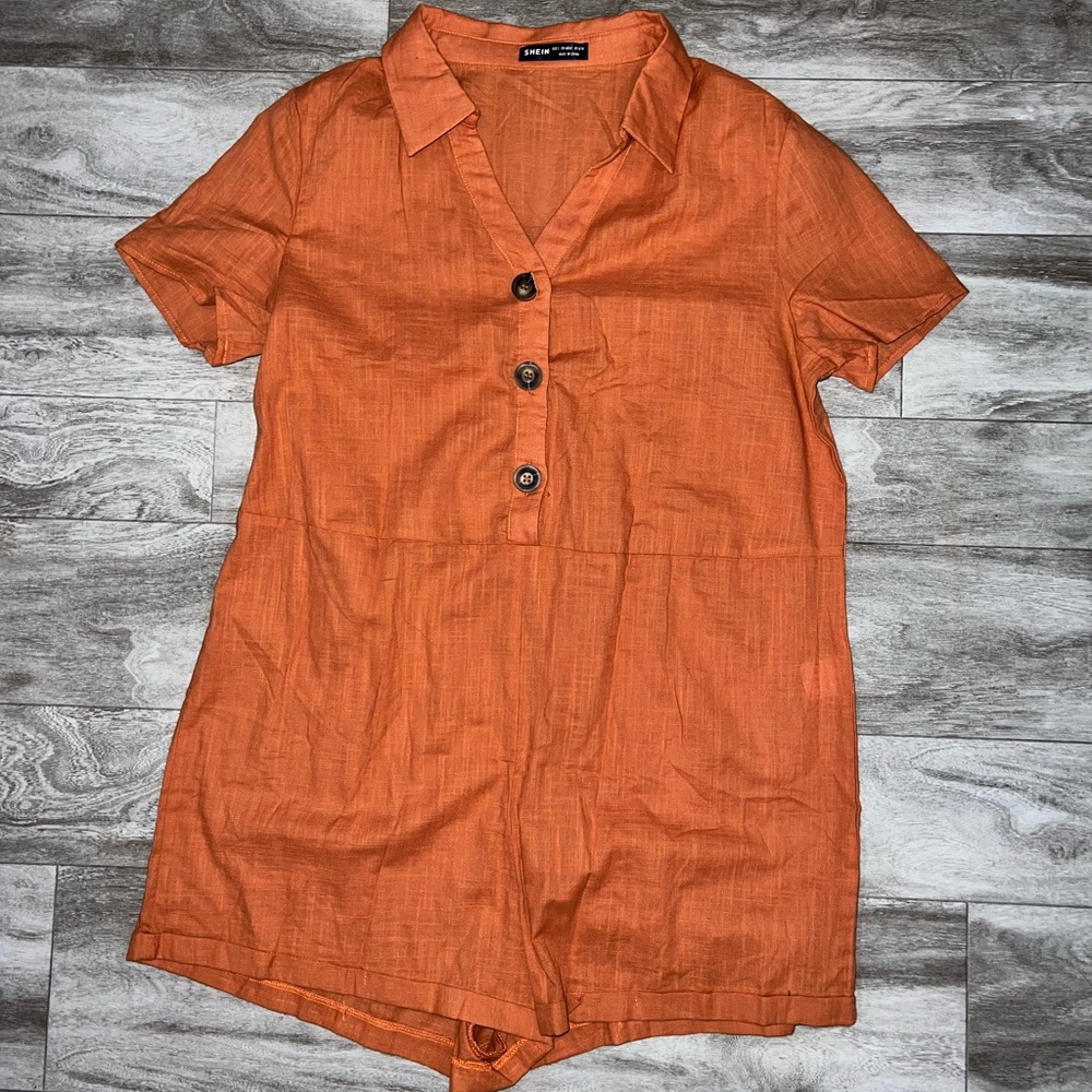 SHEIN Collared Romper